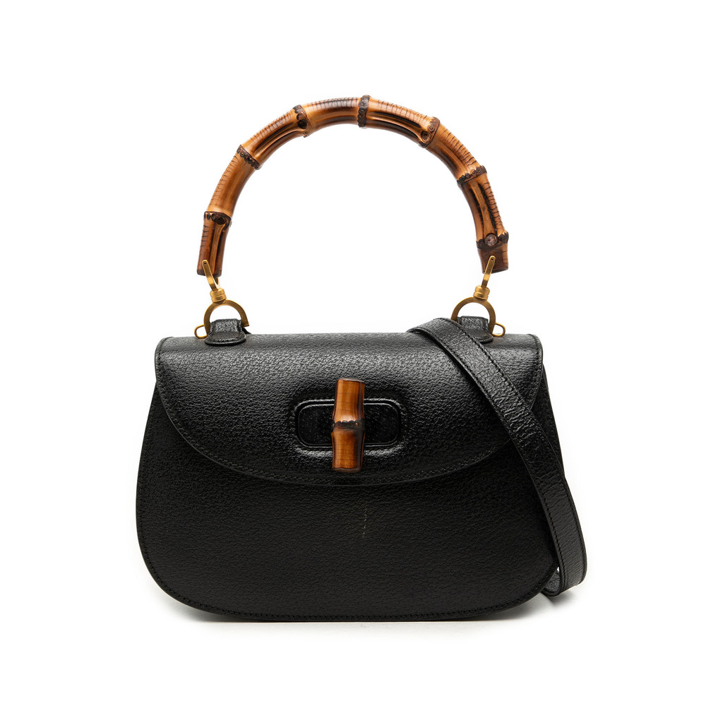 Pre-Loved Gucci Grained Calfskin Bamboo Night
